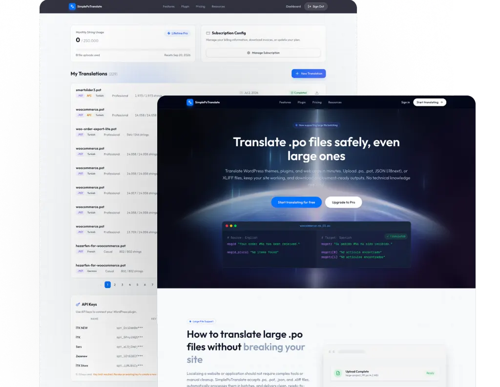 The SimplePoTranslate product site